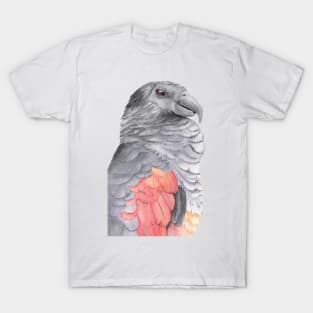 Dracula pesquet parrot watercolor painting goth T-Shirt